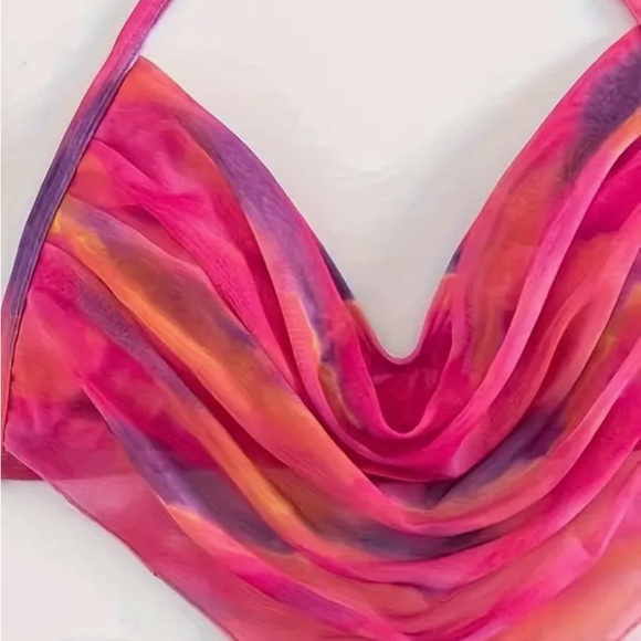 (3) Pc Ombre Halter Bikini Swim Suit - Picture 4 of 6